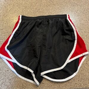 Black and Red Women's Athletic Shorts